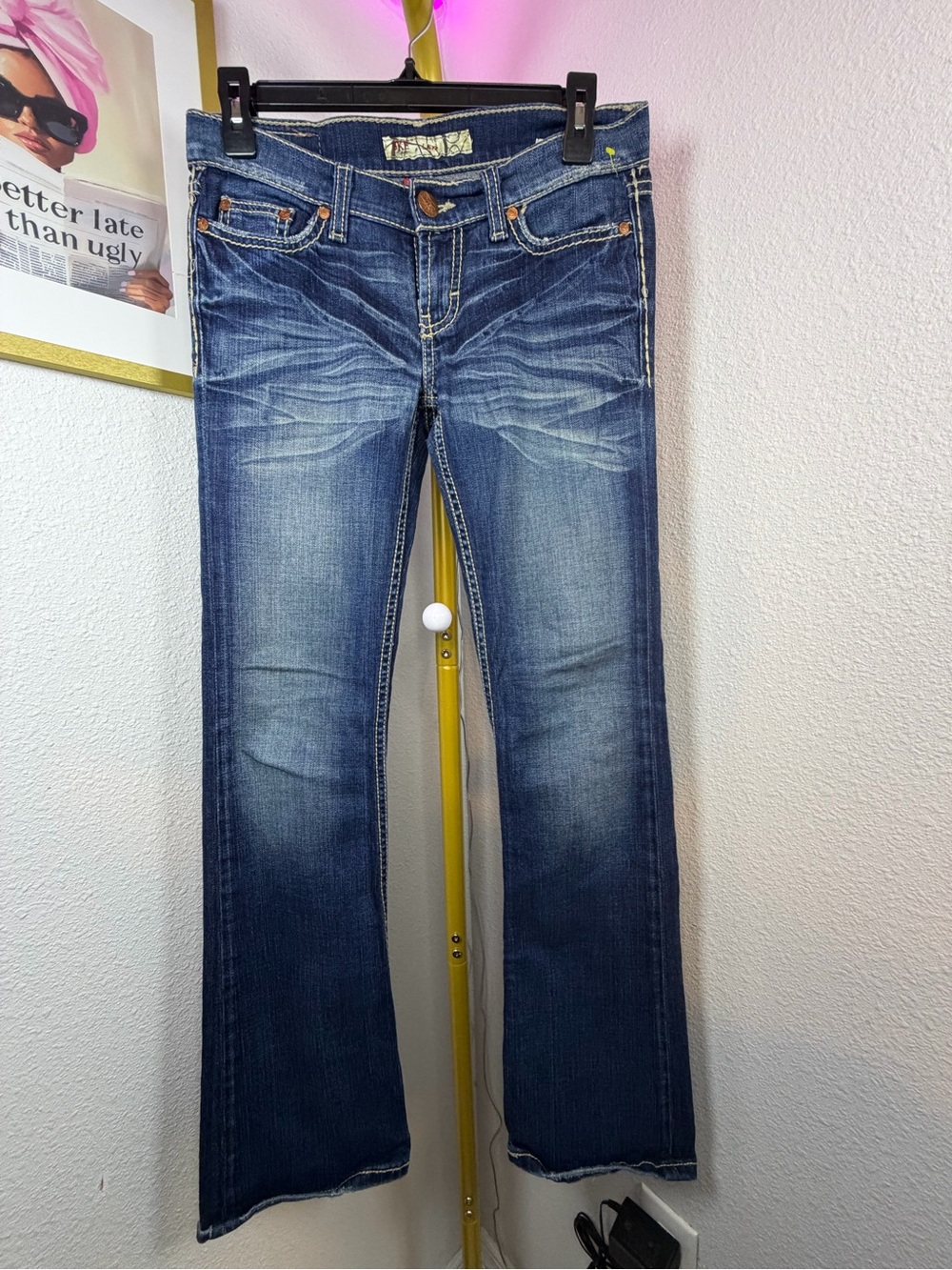 Buckle BKE Lexi Women's Boot Cut Jeans - Medium Blue Wash 26x33.5 WEAR ON BOTTOM